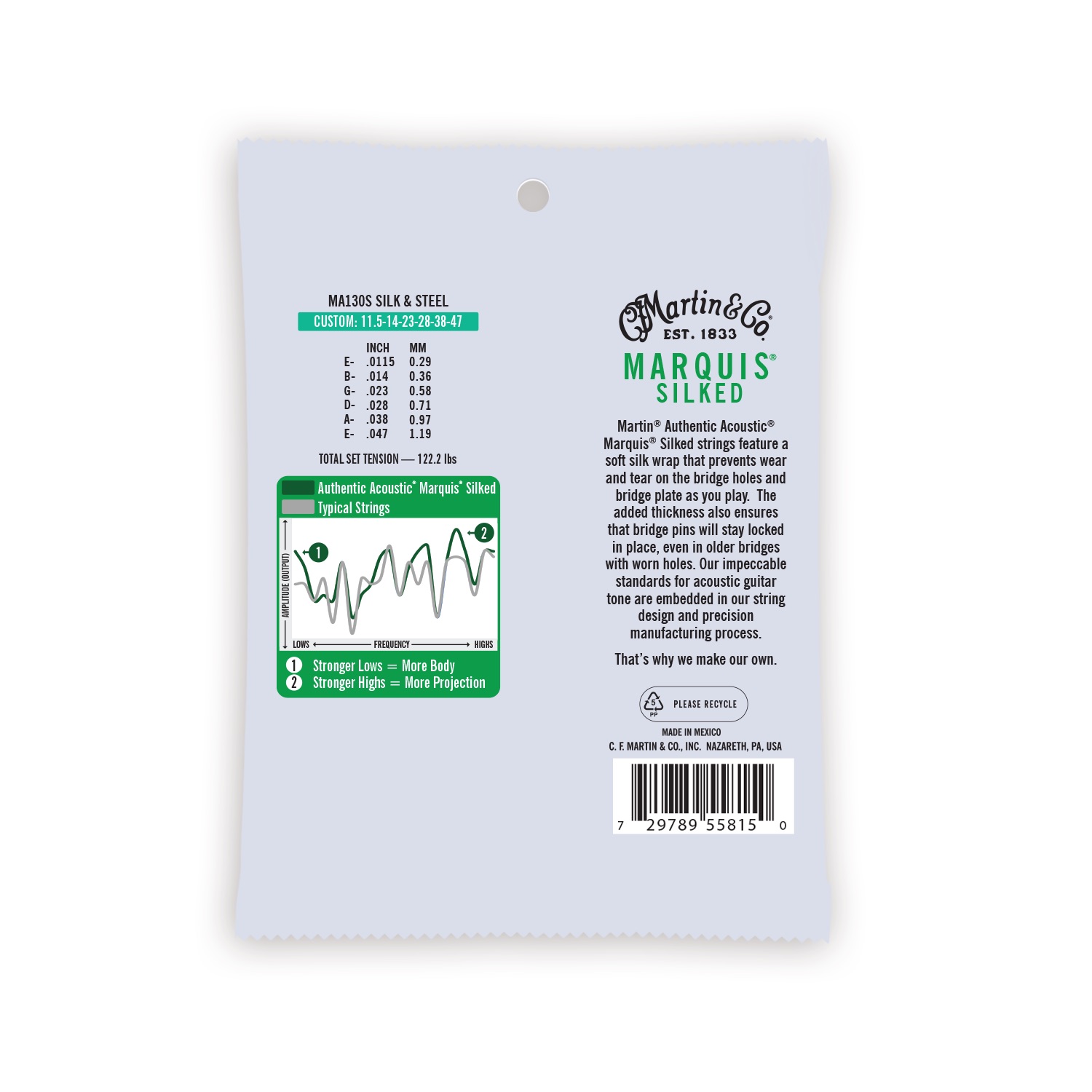Authentic Acoustic Marquis&reg; Silked Guitar Strings Silk & Steel image number 2